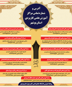 آدرس و شماره تماس مراکز آموزش علمی کاربردی استان بوشهر