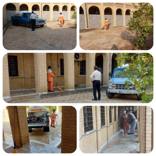 زیبا سازی، نظافت و شستشوی کلاس های درس مراکز آموزش علمی کاربردی استان بوشهر برای استقبال از سال تحصیلی جدید