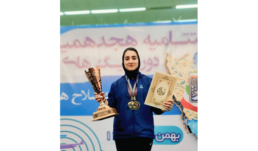 افتخارآفرینی دانشجوی دانشگاه جامع علمی کاربردی استان بوشهر در مسابقات لیگ دسته اول تیراندازی بانوان